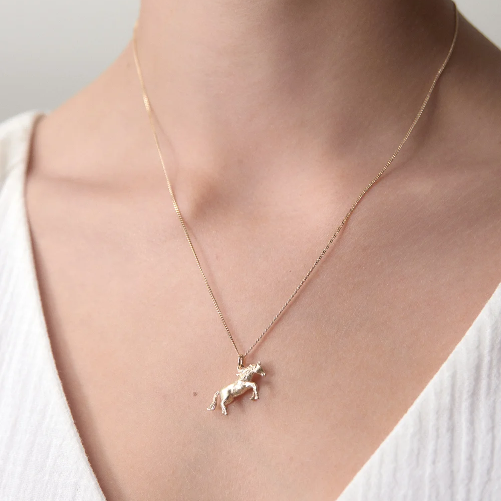 Karen Walker Silver Lunar Horse Necklace