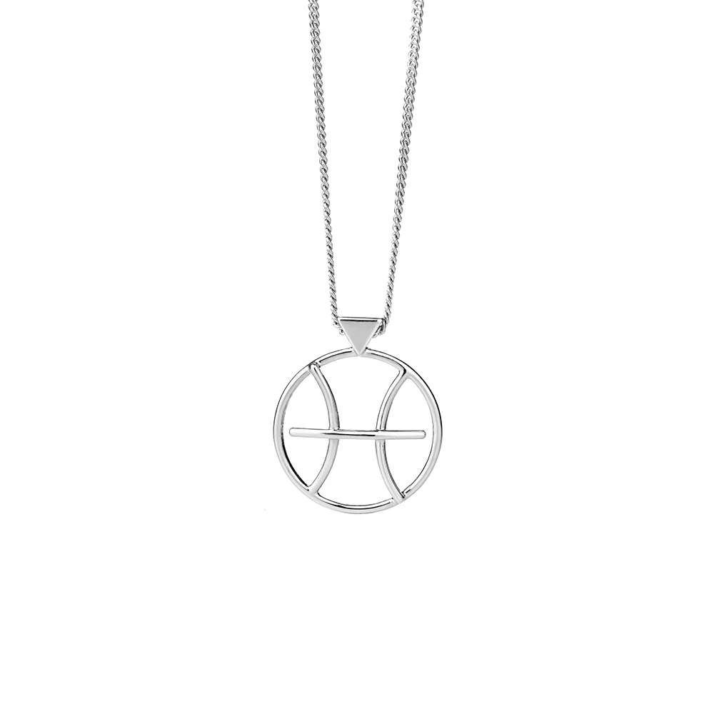 Karen Walker Silver Zodiac Pisces Necklace