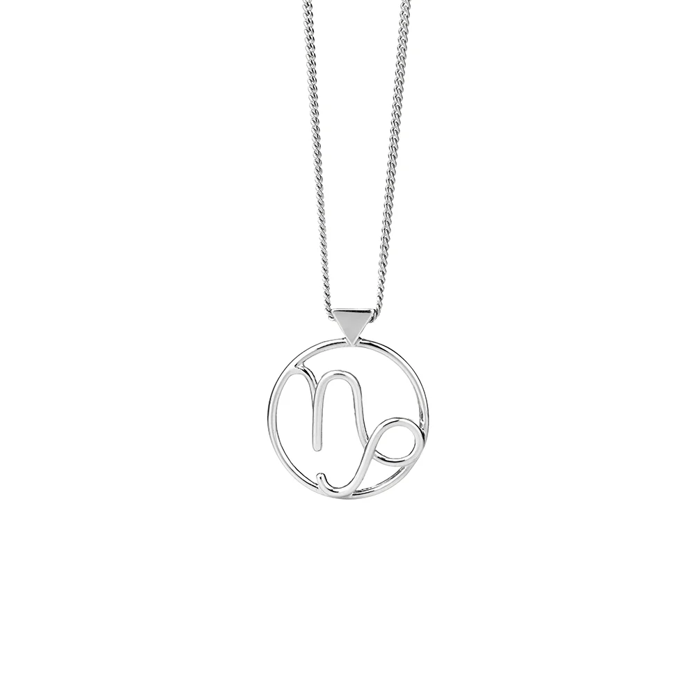 Karen Walker Silver Zodiac Capricorn Necklace