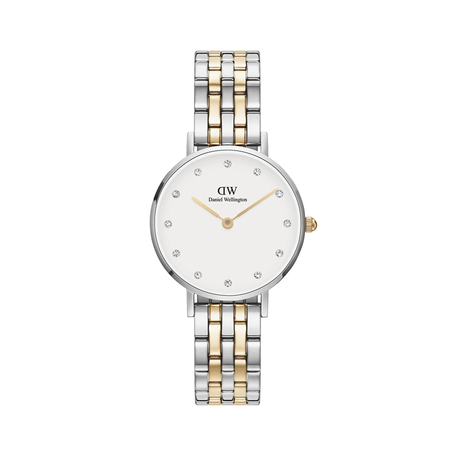 DW Petite 5-Link Evergold Watch in Two Tone/White - 28mm