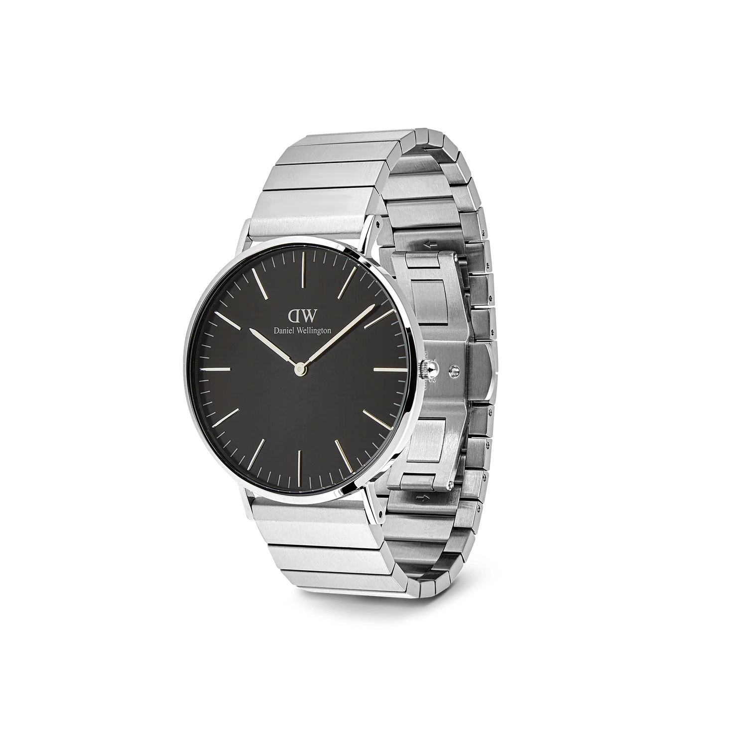 DW Classic Piano Link Watch in Silver/Onyx - 40mm