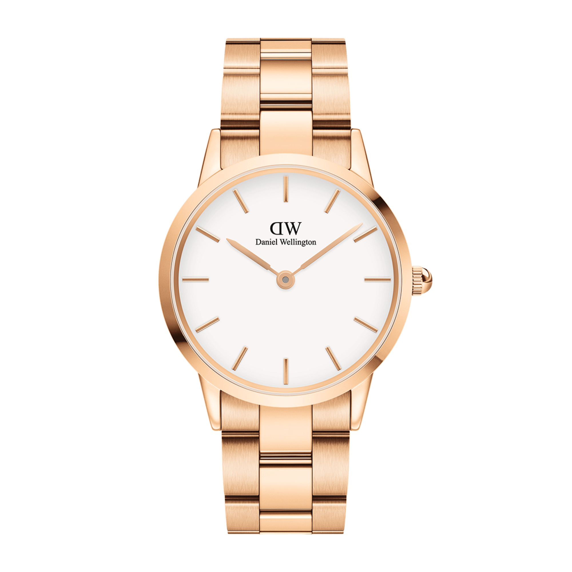 DW Iconic Link Watch in Rose Gold/White - 32mm