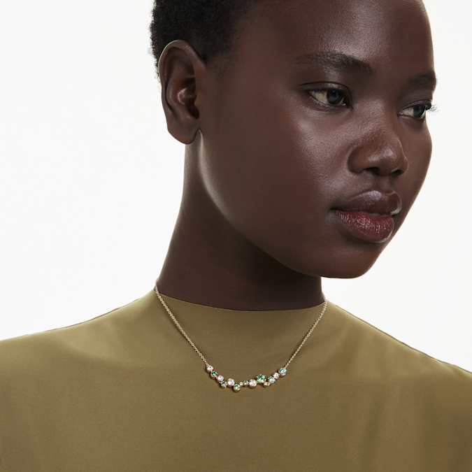 Swarovski Constella Necklace in Gold Tone/Green
