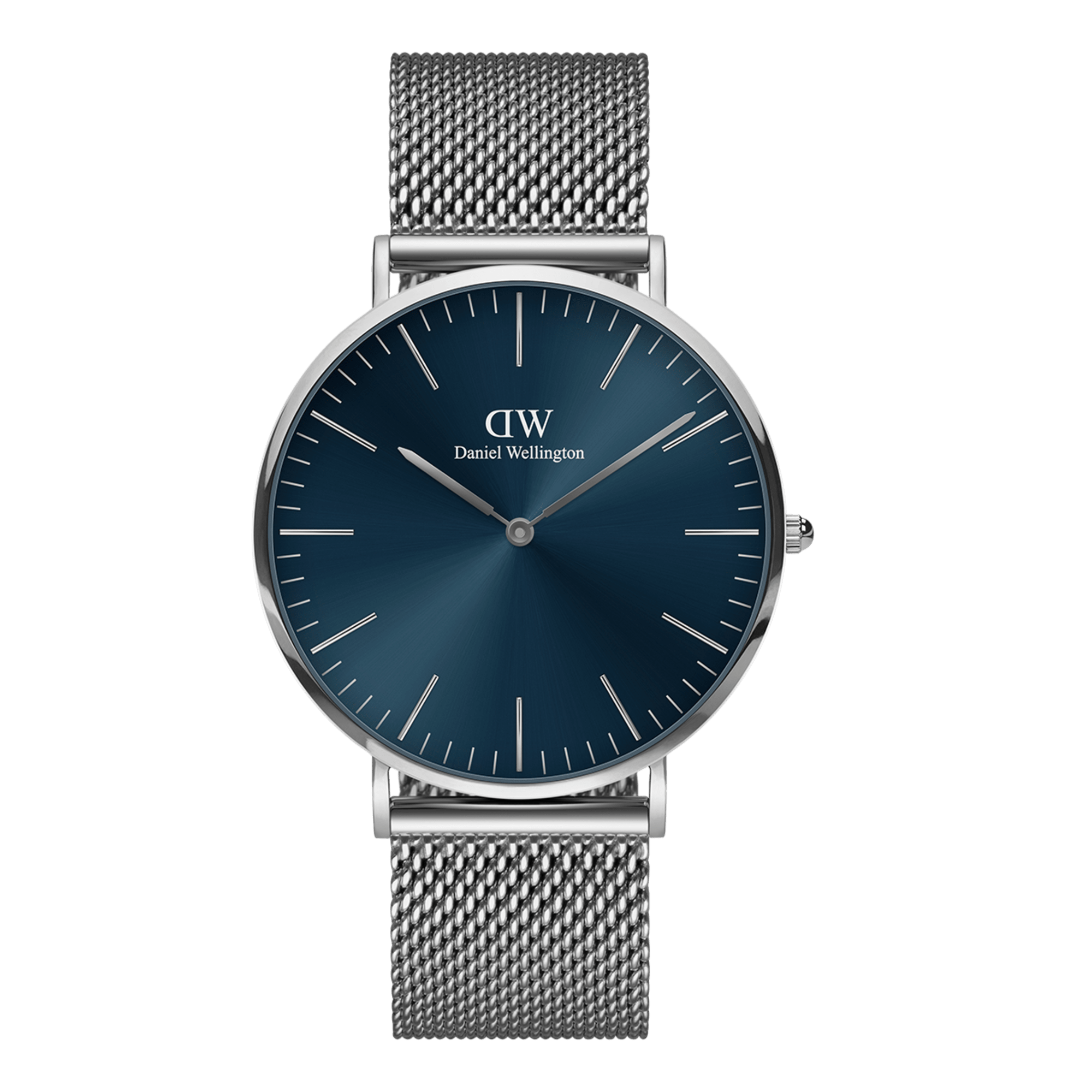 DW Classic Mesh Artic Watch in Silver/Artic - 40mm