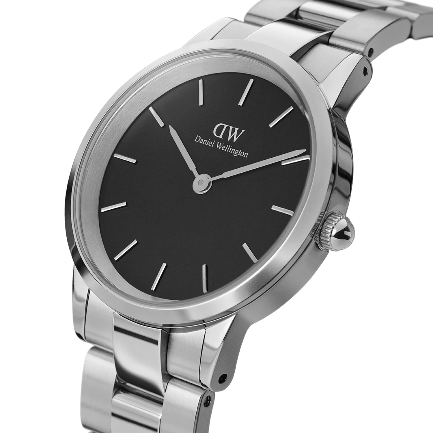 DW Iconic Link Watch in Silver/Black - 40mm