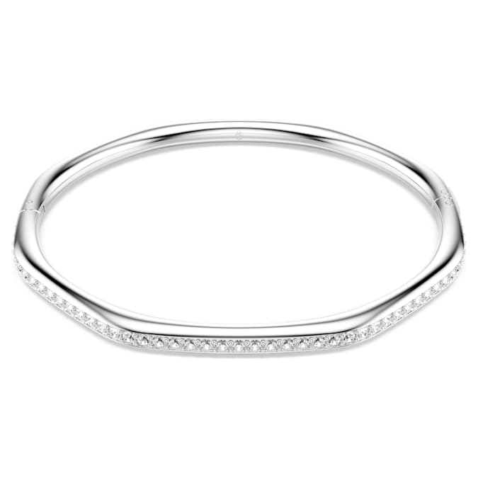 Swarovski Dextera Bangle in Silver Tone/White
