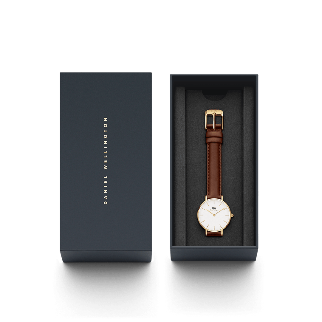 DW Petite St Mawes Watch in Gold/White - 28mm