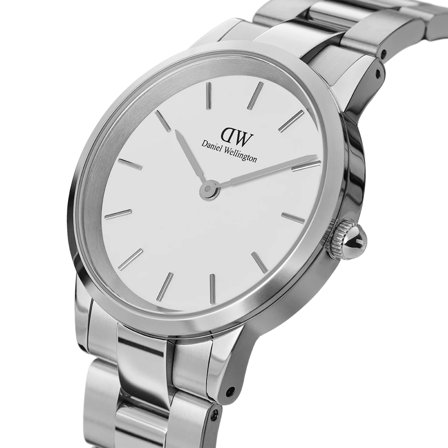 DW Iconic Link Watch in Silver/White - 40mm