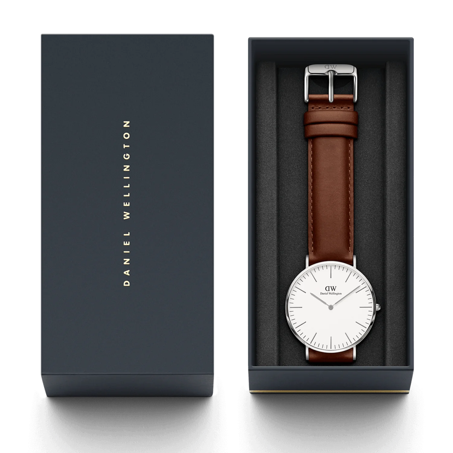 DW Classic St Mawes Watch in Silver/White - 40mm