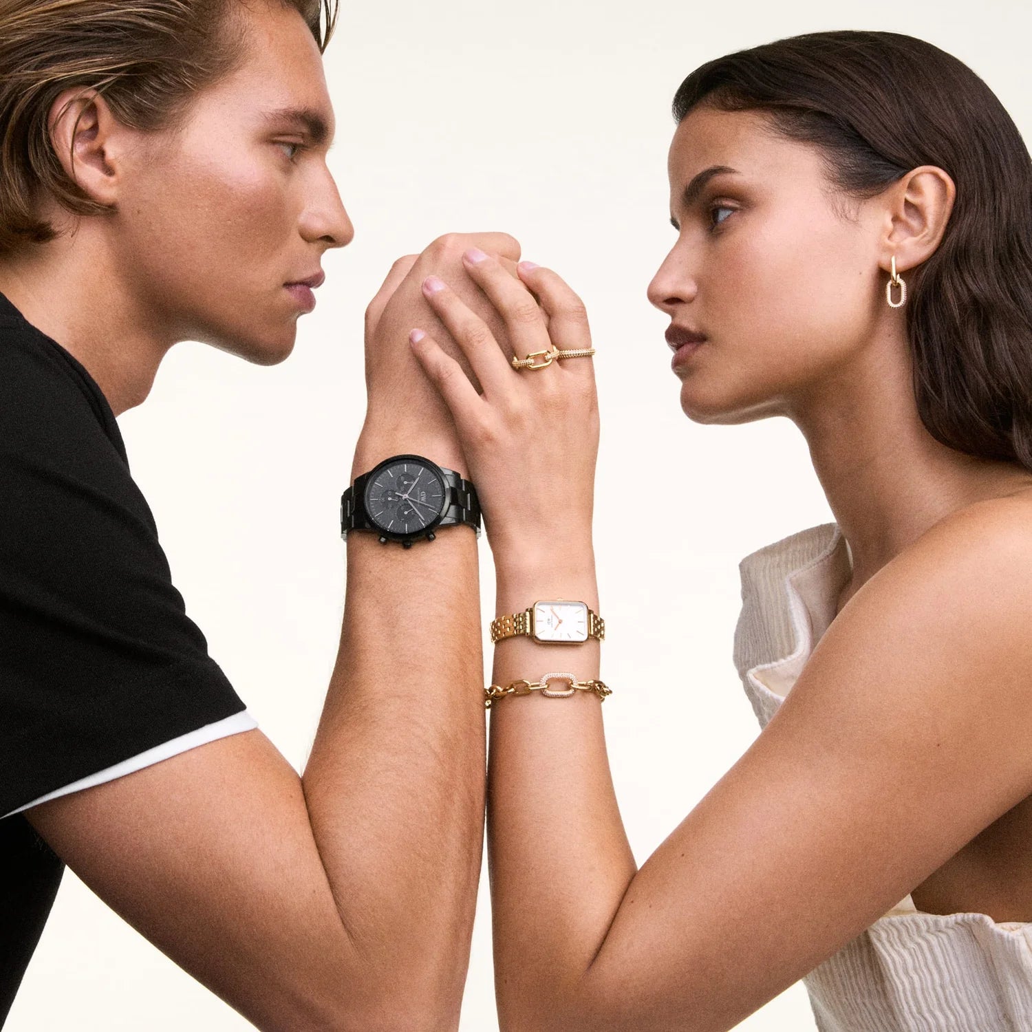 DW Quadro 5-Link Watch in Evergold - 20mm x 26mm
