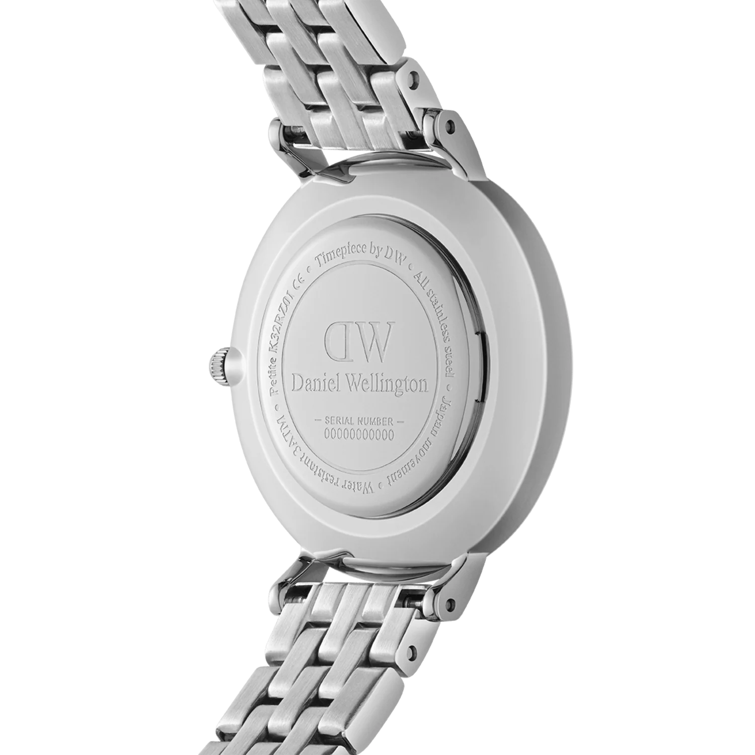 DW Petite Lumine Bezel 5-Link Watch in Silver/Arctic - 28mm