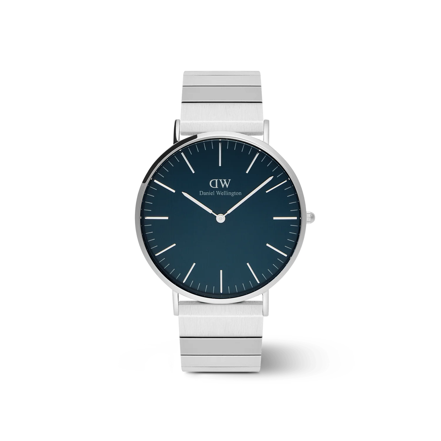 DW Classic Piano Link Watch in Silver/Arctic Blue - 40mm