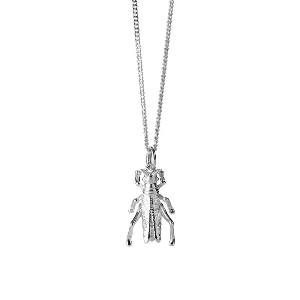 Karen Walker Silver Grasshopper Necklace