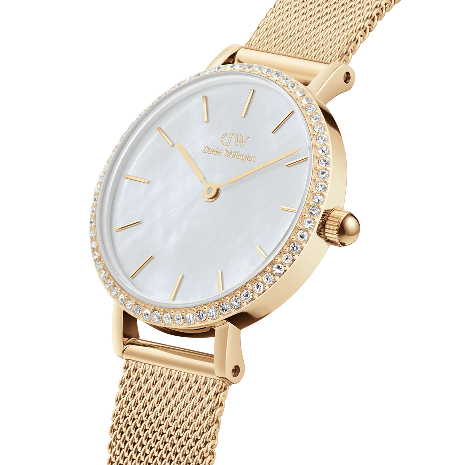 DW Petite Lumine Bezel Evergold Watch in Gold/MOP - 28mm