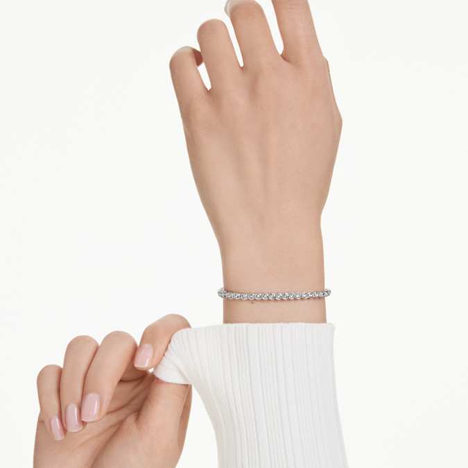 Swarovski Imber Emily Tennis Bracelet in Silver Tone/Grey