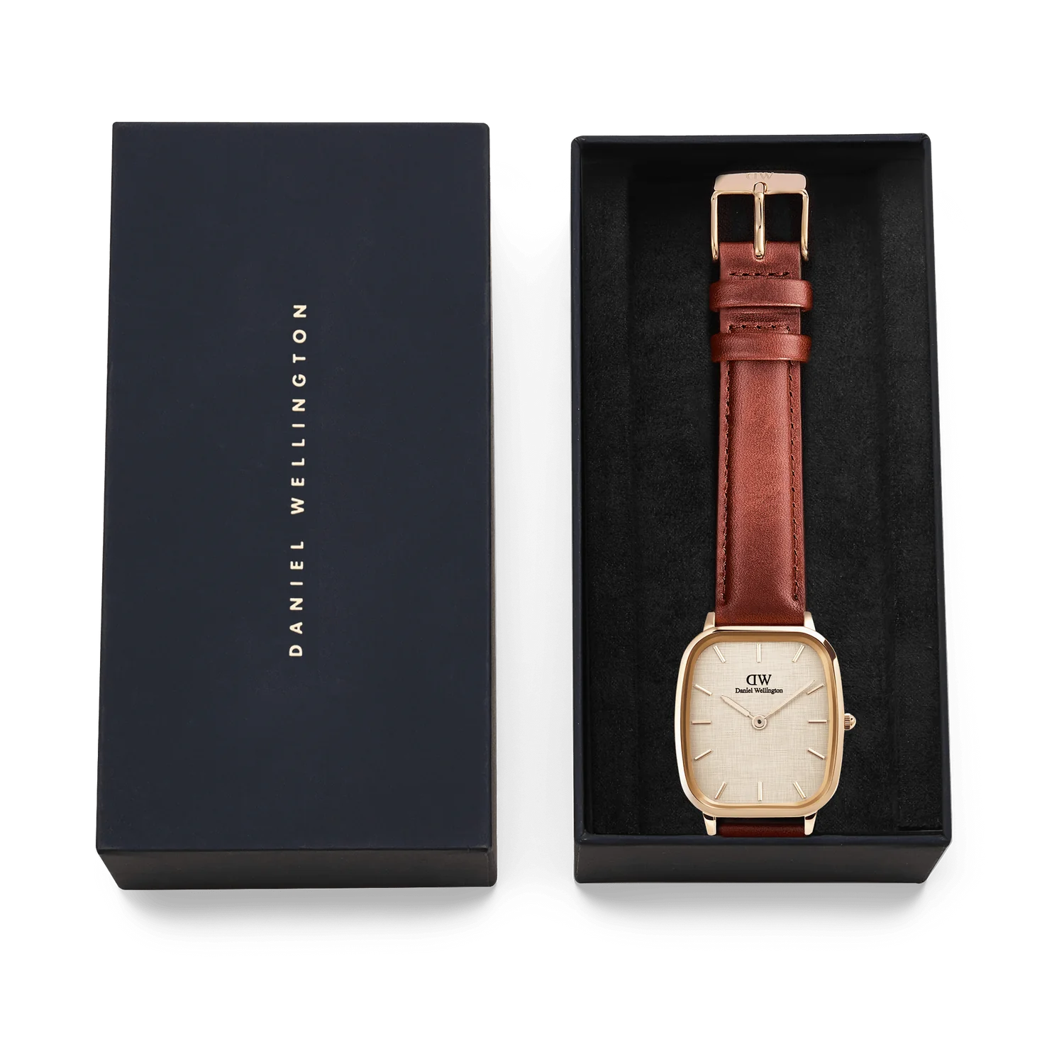 DW Marlon St Mawes Watch in Linen/Rose Gold  - 32mmx36.3mm