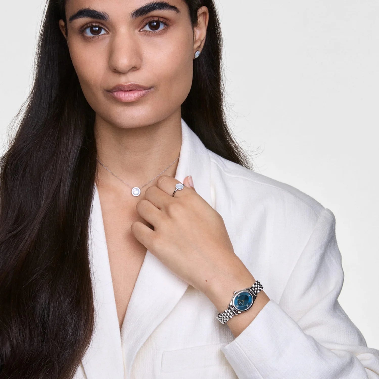 DW Ophelia Mini Arctic Watch in Arctic/Silver- 22mm x 25.5mm