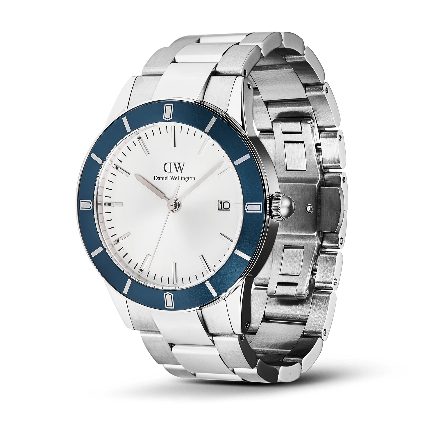 DW Iconic Paradigma Link Watch in Blue/Silver - 40mm