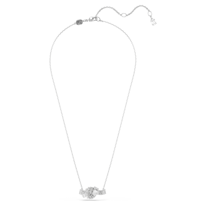 Swarovski Matrix Pendant in Silver-Tone/White