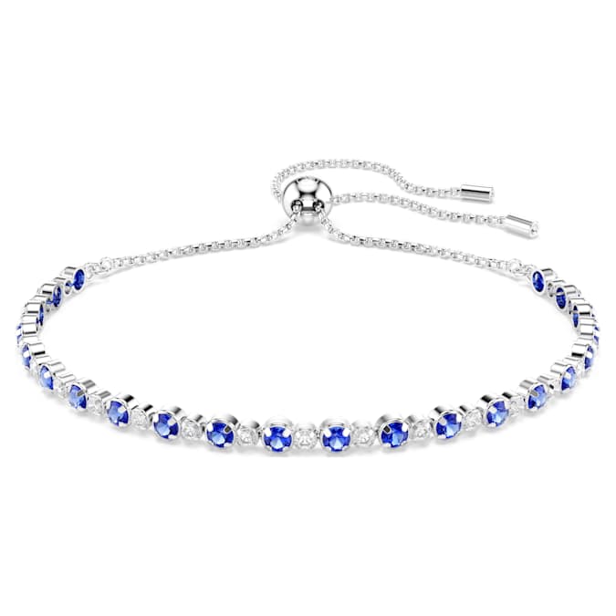 Swarovski Matrix Tennis Bracelet in Silver-Tone/Blue