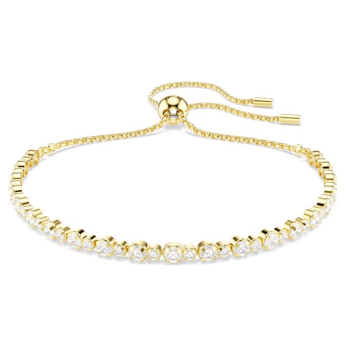 Swarovski Matrix Tennis Bracelet in Gold Tone/White