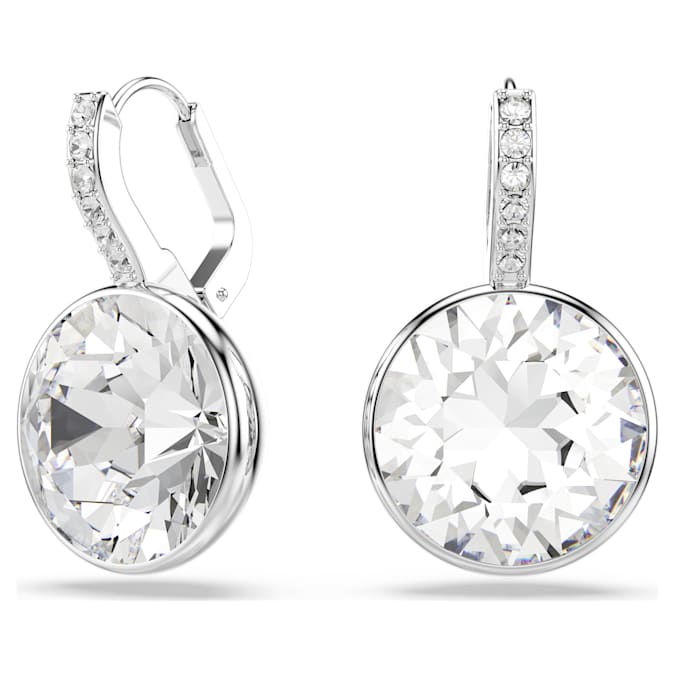 Swarovski Millenia Drop Earrings in Silver-Tone/White