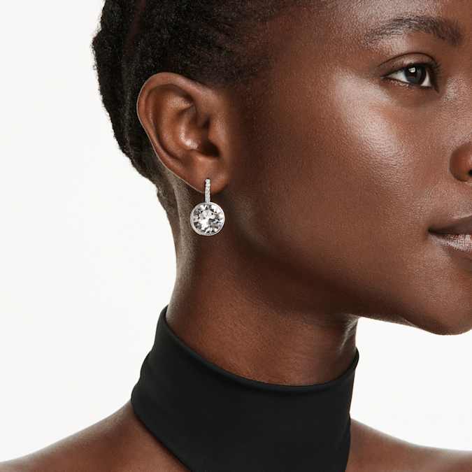 Swarovski Millenia Drop Earrings in Silver-Tone/White