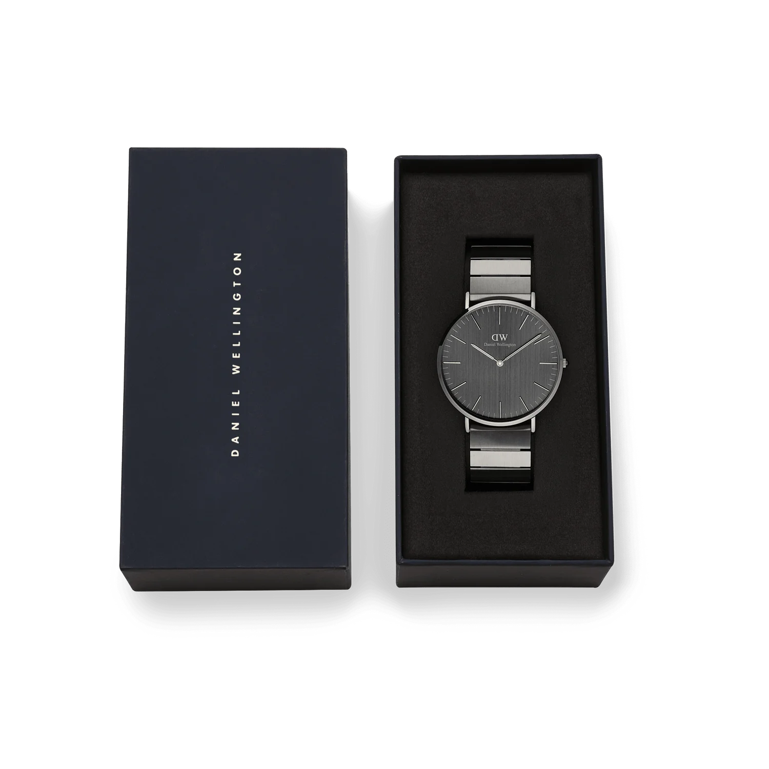 DW Classic Piano Link Watch in Unitone Graphite - 40mm