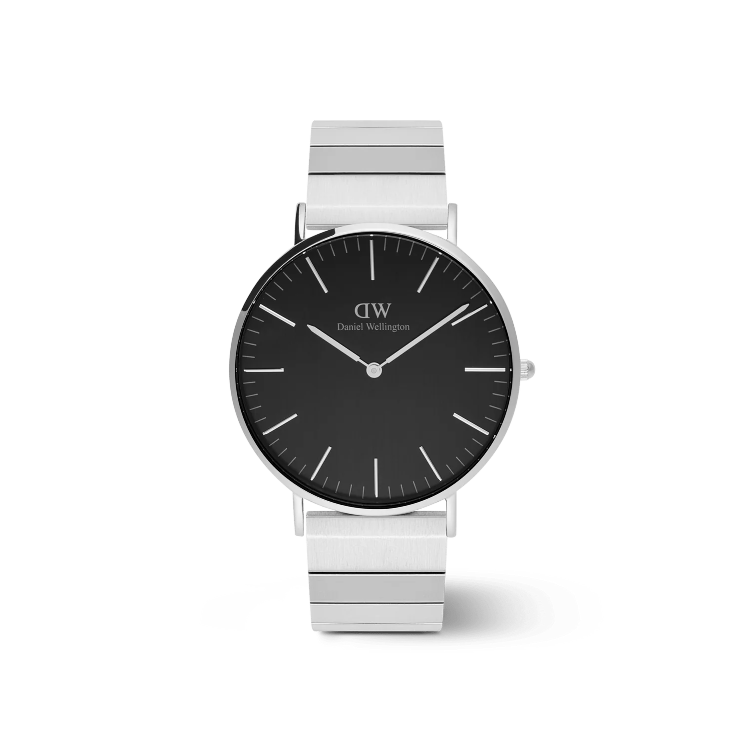 DW Classic Piano Link Watch in Silver/Onyx - 40mm