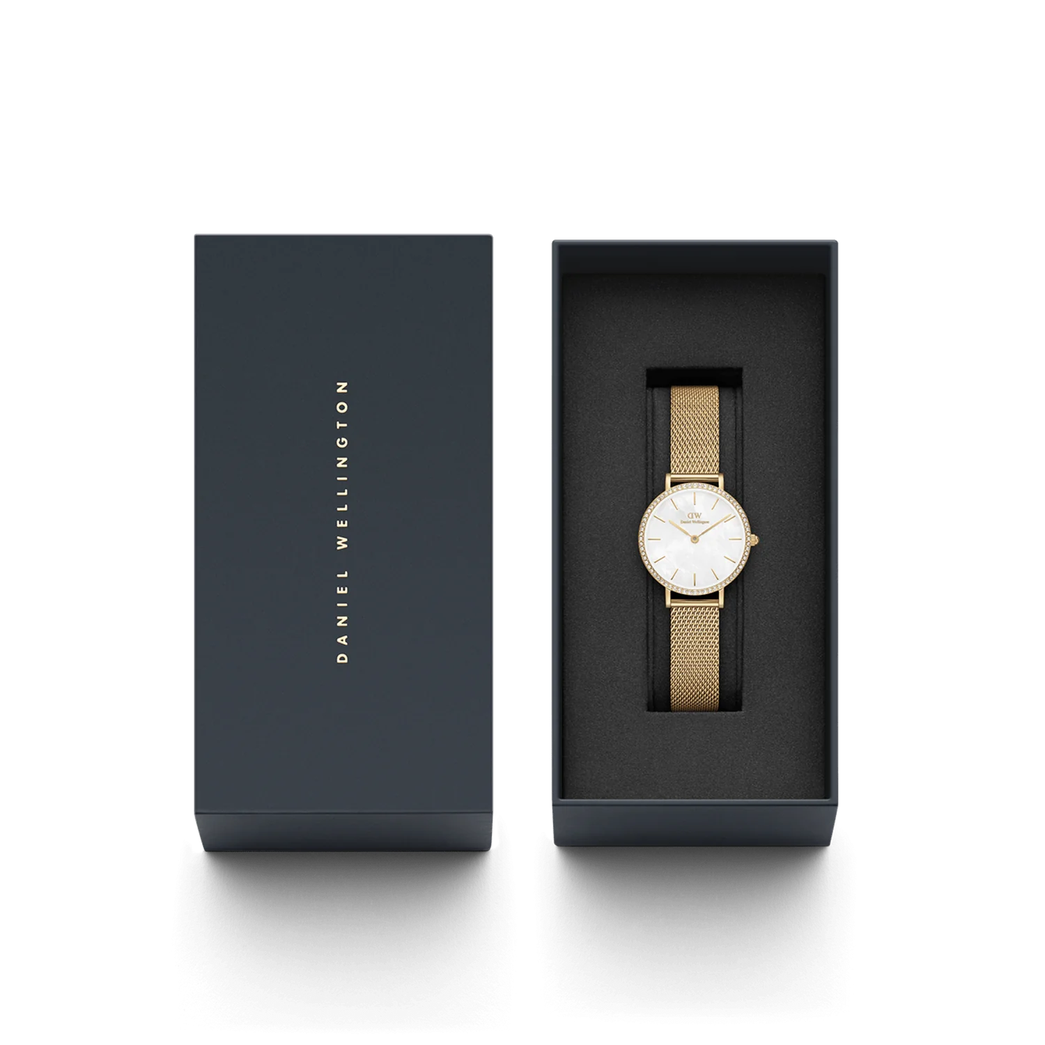 DW Petite Lumine Bezel Evergold Watch in Gold/MOP - 28mm