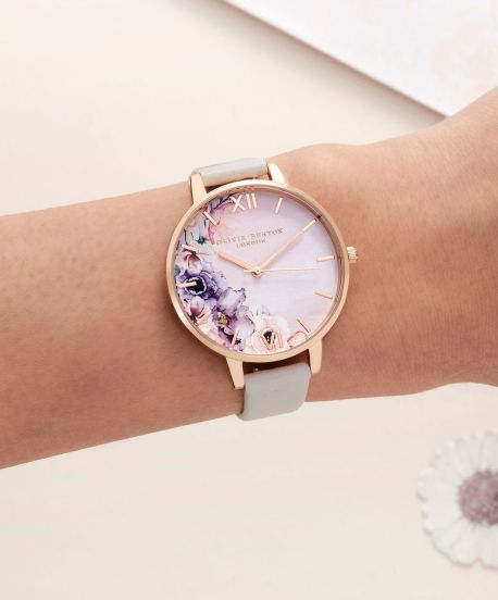 Olivia Burton Watercolour Florals in Blush & Rose Gold 30mm