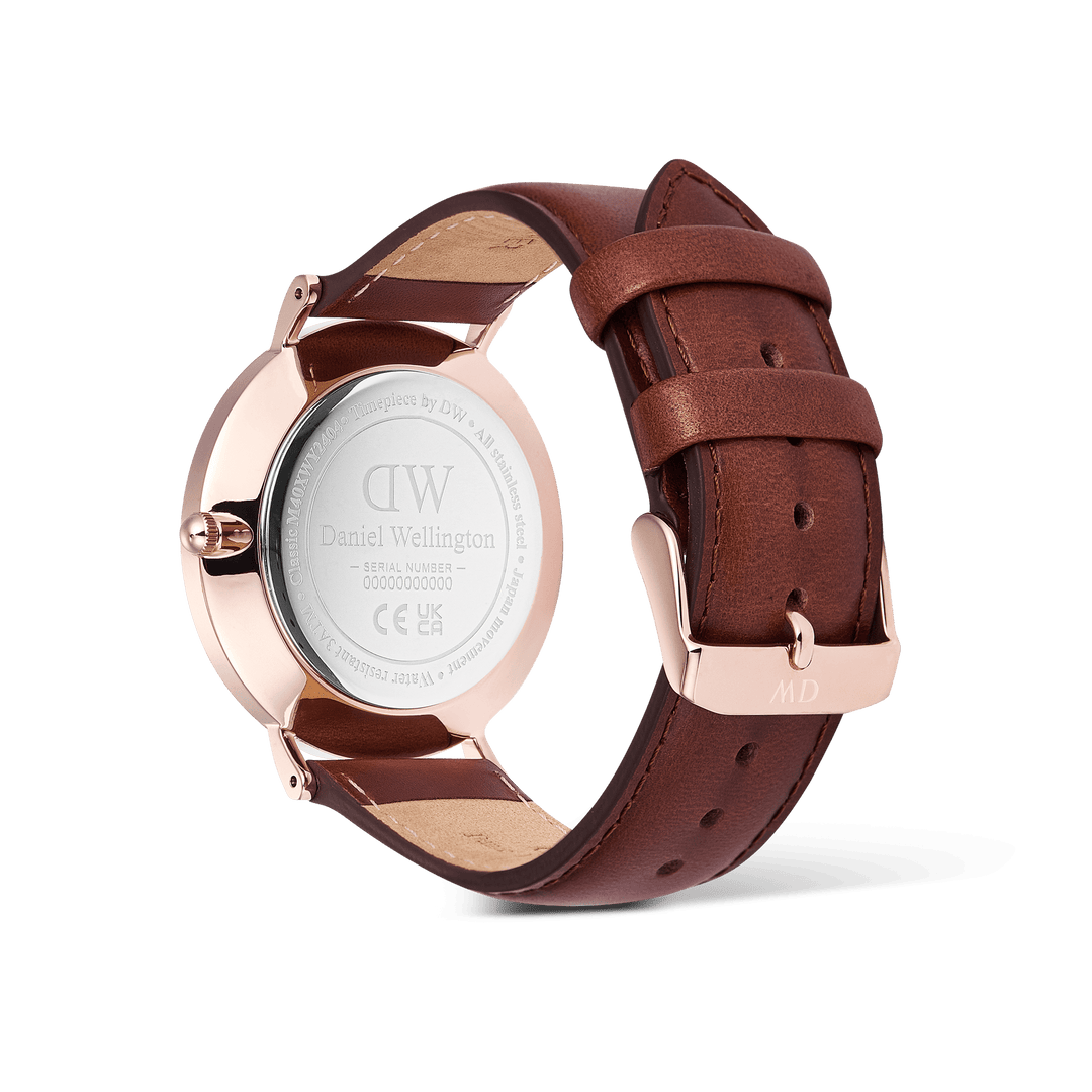 DW Classic Day Display St Mawes Watch in Rose Gold/Champagne