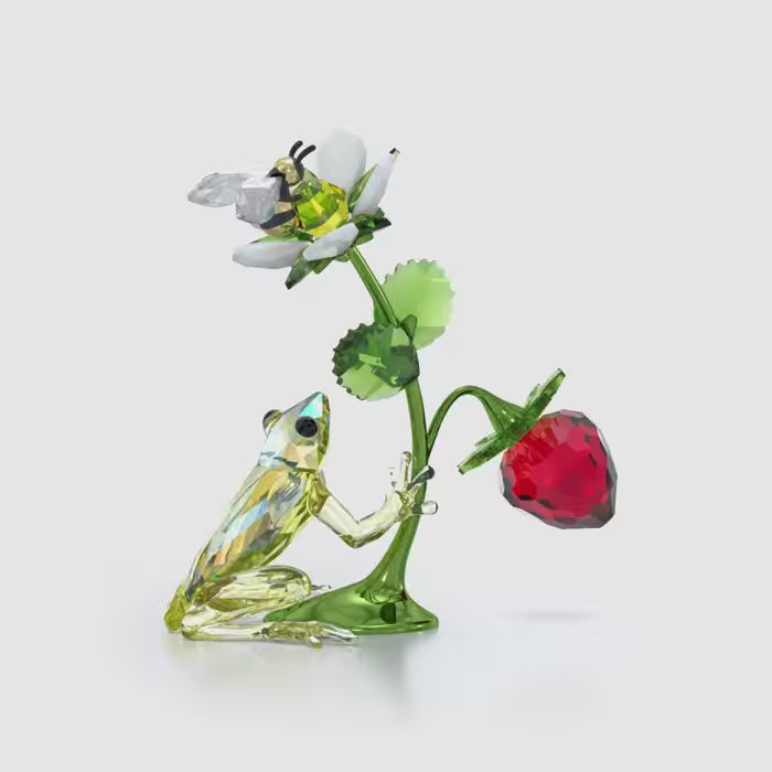 Swarovski Idyllia Frog Bee and Strawberry Ornement