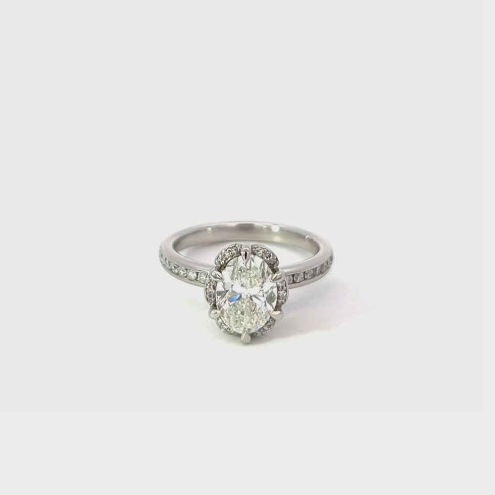 1.53ct Oval Diamond Ring In Platinum