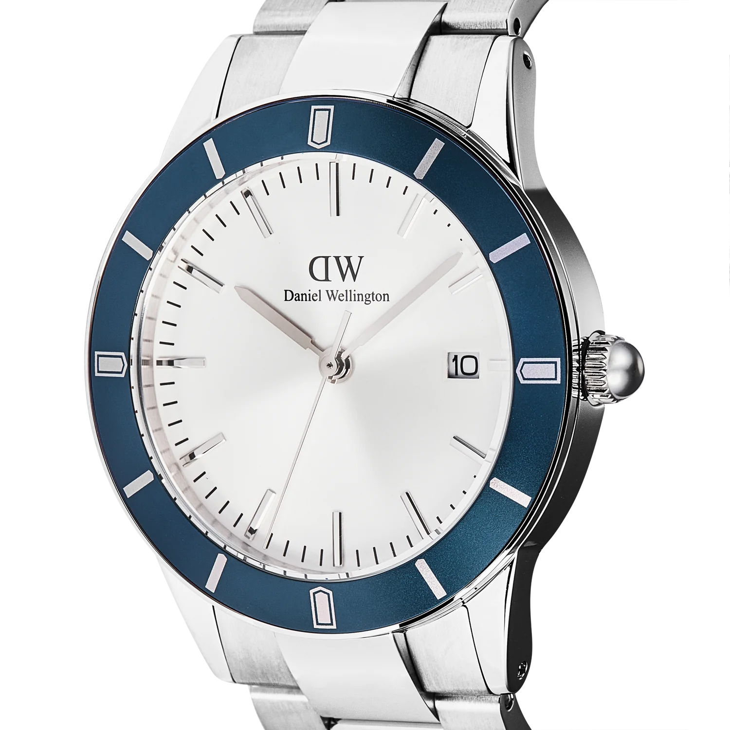 DW Iconic Paradigma Link Watch in Blue/Silver - 40mm
