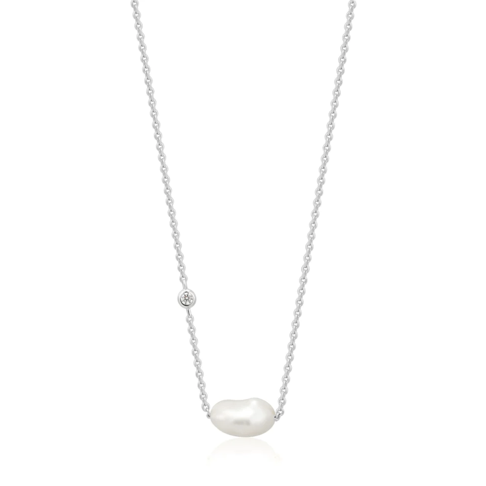 Ania Haie Pearl Necklace Silver