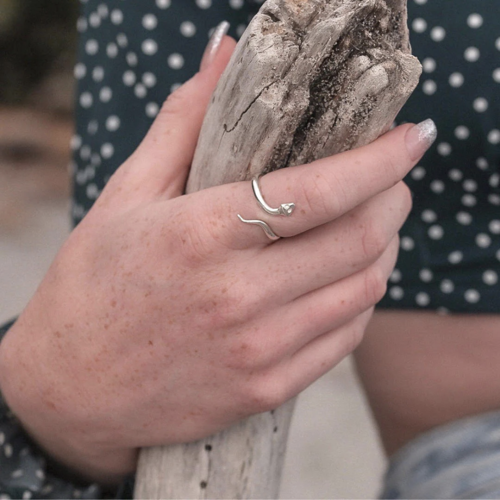 Forever Wild Sterling Silver Snake Ring