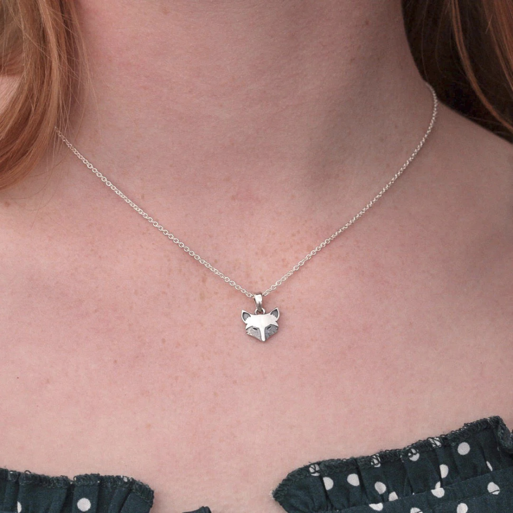 Forever Wild Sterling Silver Fox Necklace