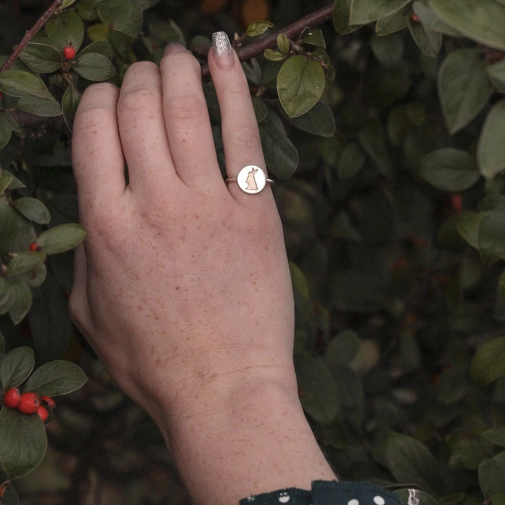 Forever Wild Sterling Silver Bunny Ring