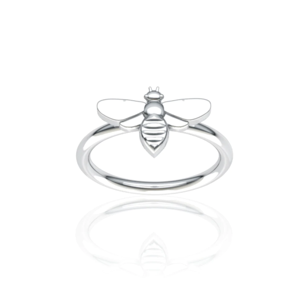 Forever Wild Sterling Silver Bee Ring