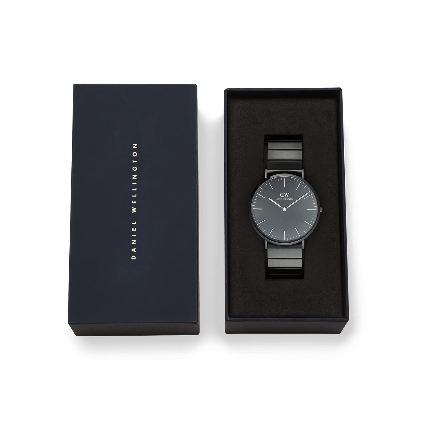 DW Classic Piano Link Watch in Unitone Onyx - 40mm