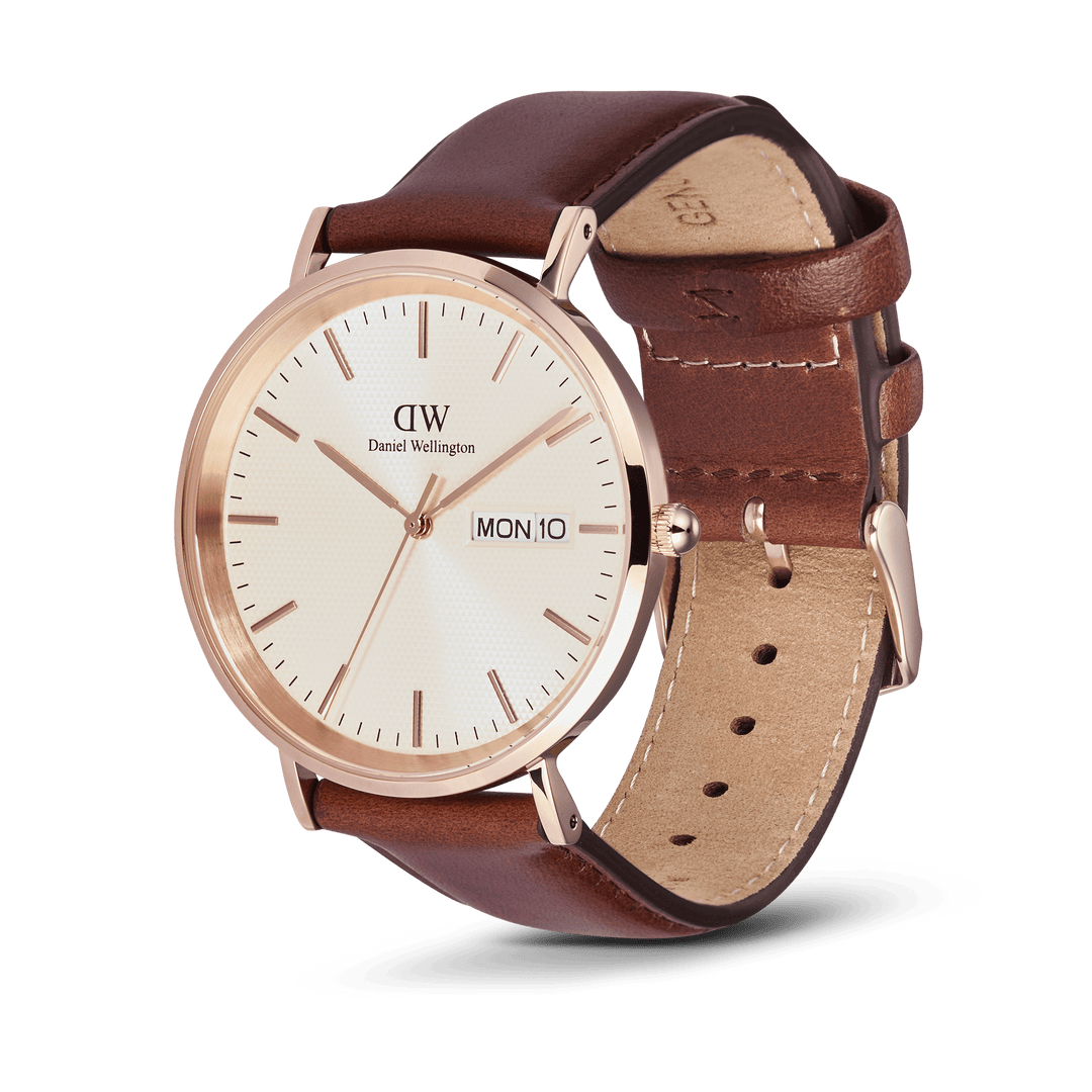 DW Classic Day Display St Mawes Watch in Rose Gold/Champagne