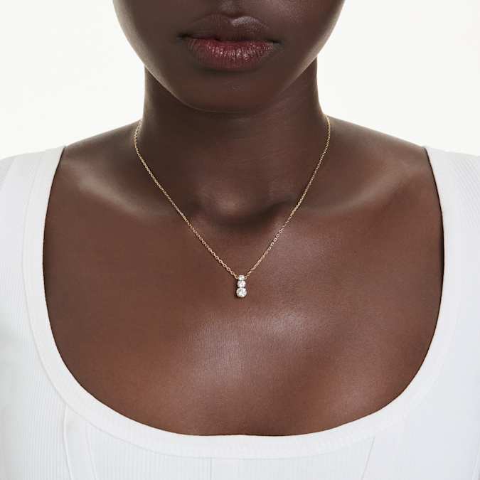 Swarovski Stilla Attract Pendant in Gold Tone/White