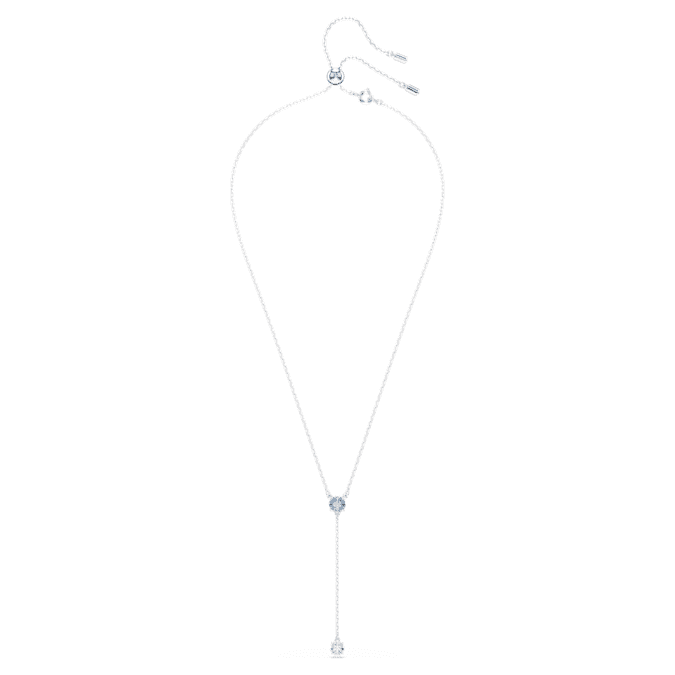 Swarovski Stilla Attract Y Necklace in Silver Tone/Blue