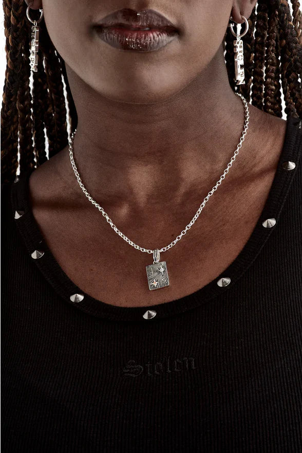Stolen Girlfriends Club Star Map Stamp Necklace - Topaz/Citrine
