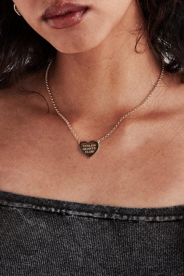 Stolen Girlfriends Club Gold Plated Stolen Hearts Club Necklace