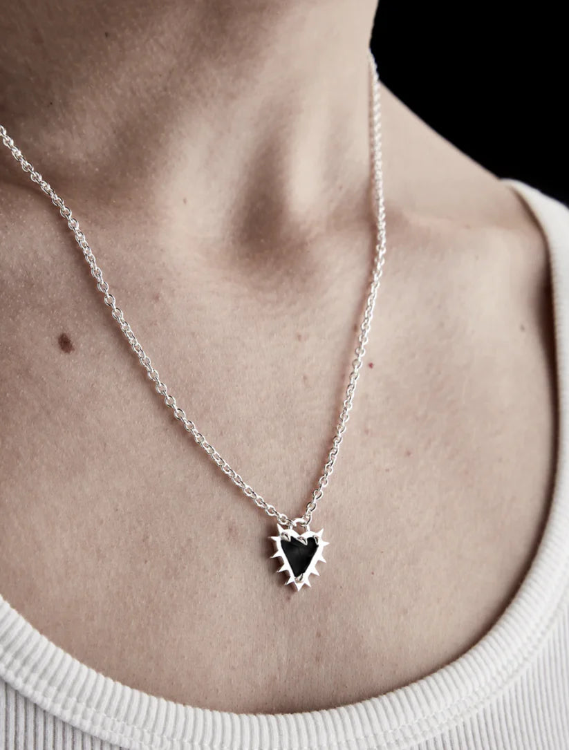 Stolen Girlfriends Club Talon Heart Necklace with Onyx – John Stolen Girlfriends Club Talon Heart Necklace with Onyx – John