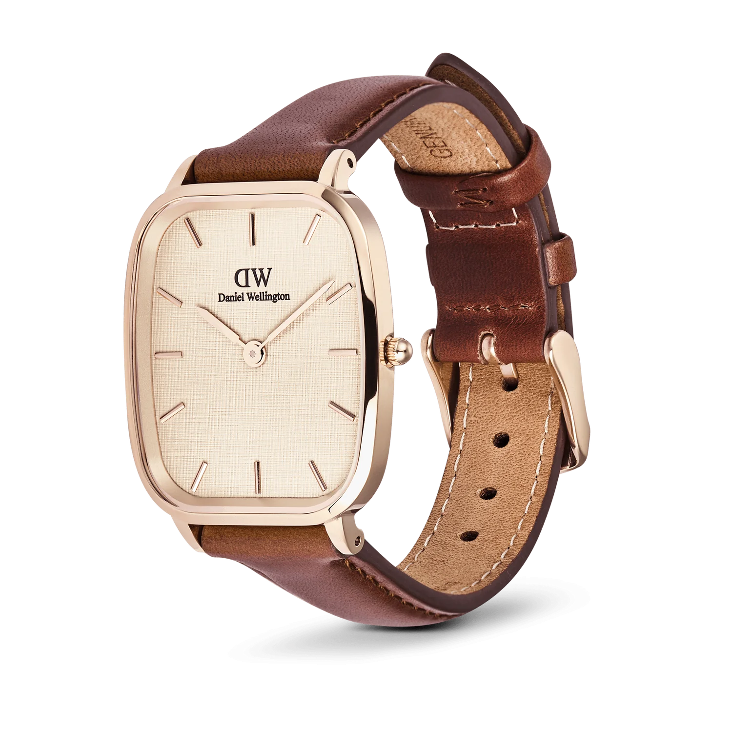 DW Marlon St Mawes Watch in Linen/Rose Gold  - 32mmx36.3mm