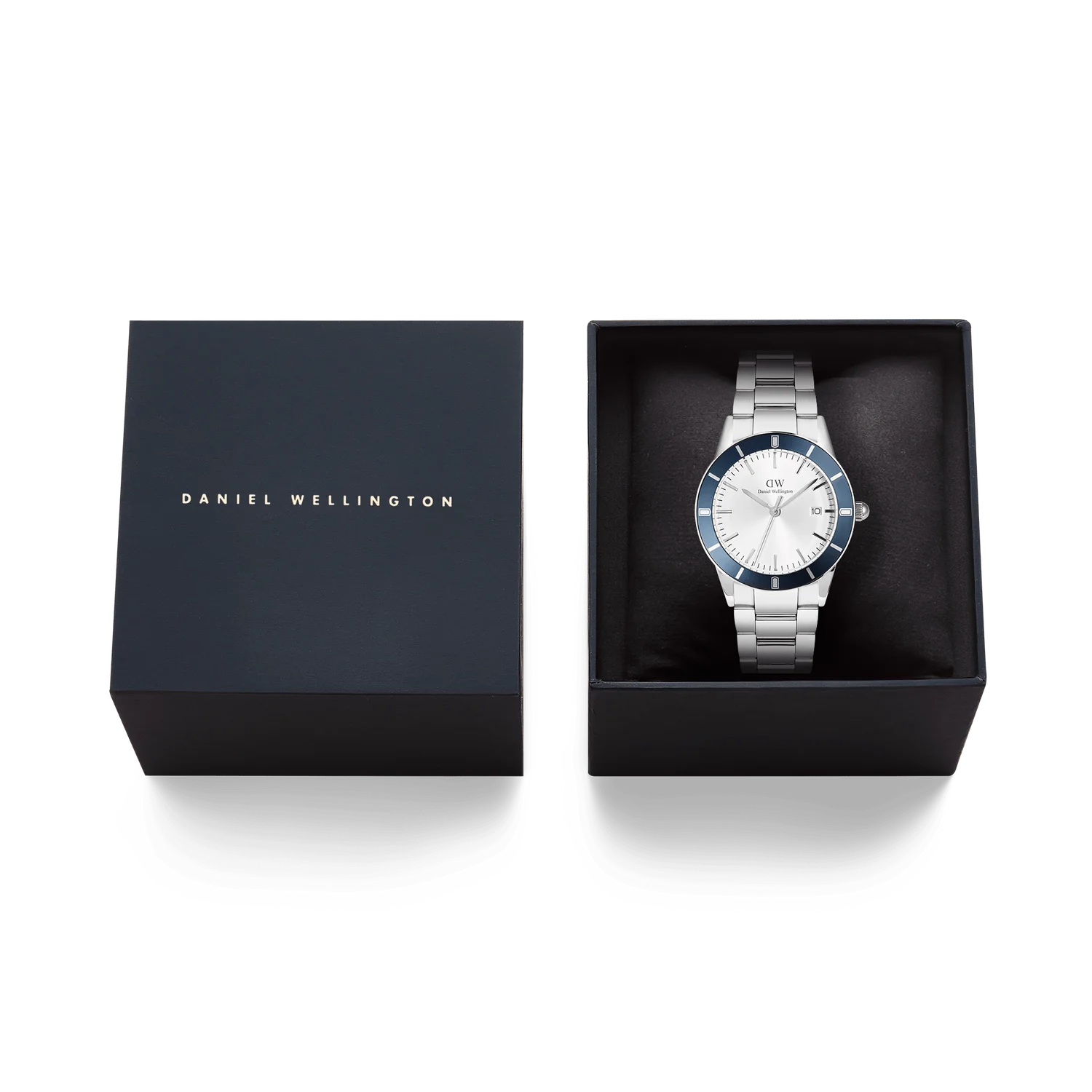 DW Iconic Paradigma Link Watch in Blue/Silver - 40mm