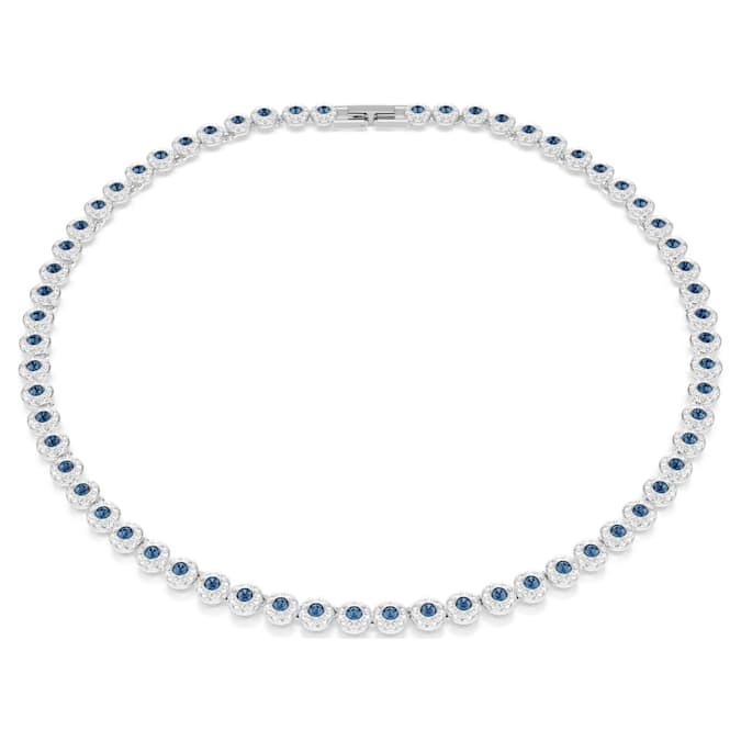 Swarovski Una Angelic Tennis Necklace in Silver Tone/Blue